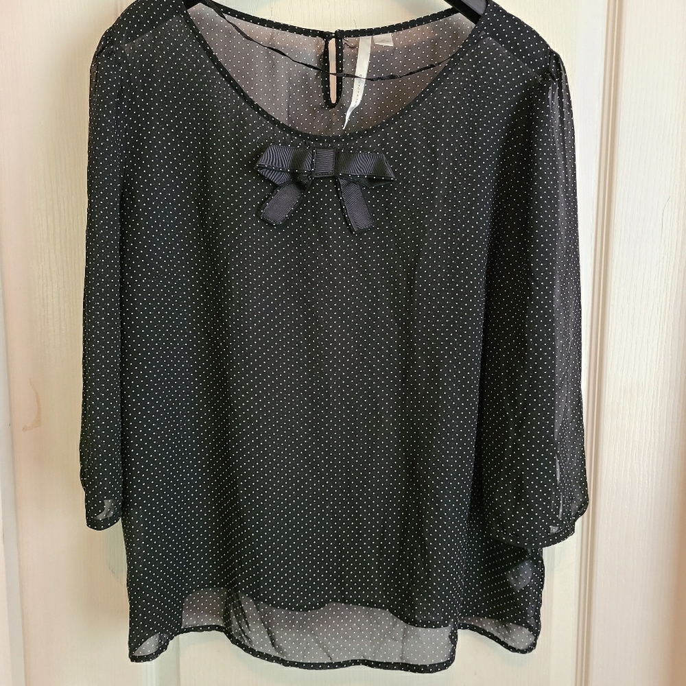 Sheer Polkadot Blouse